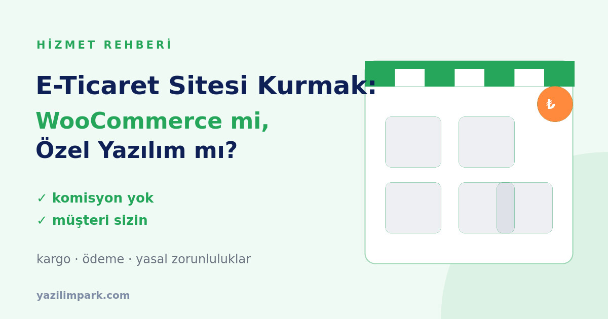 E-Ticaret Sitesi Kurmak: WooCommerce mi, Özel Yazılım mı, Pazaryeri mi?