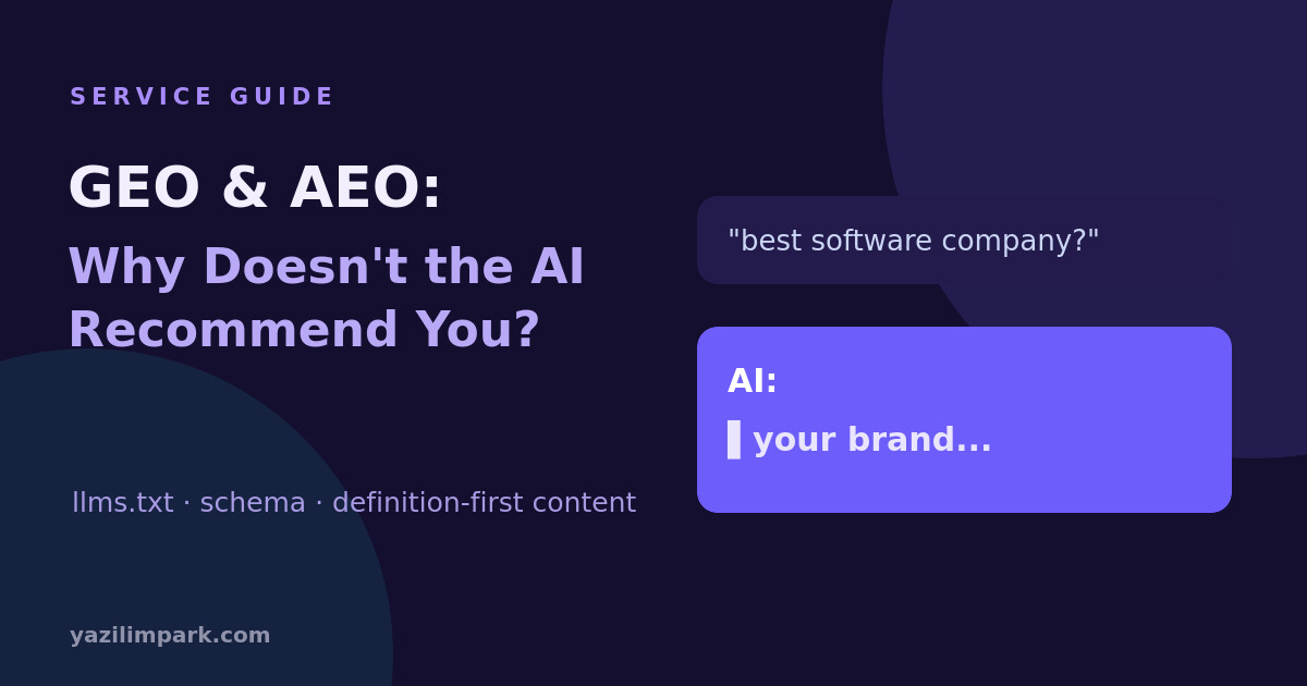 GEO & AEO: Why Doesn't ChatGPT or Google's AI Recommend You?