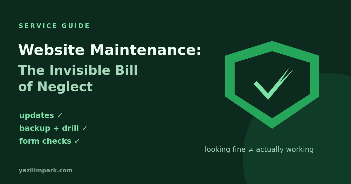 Why Website Maintenance Matters: the Invisible Bill of Neglect