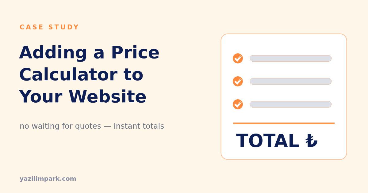 Adding a Price Calculator to Your Website: The Model That Beats Quote Forms
